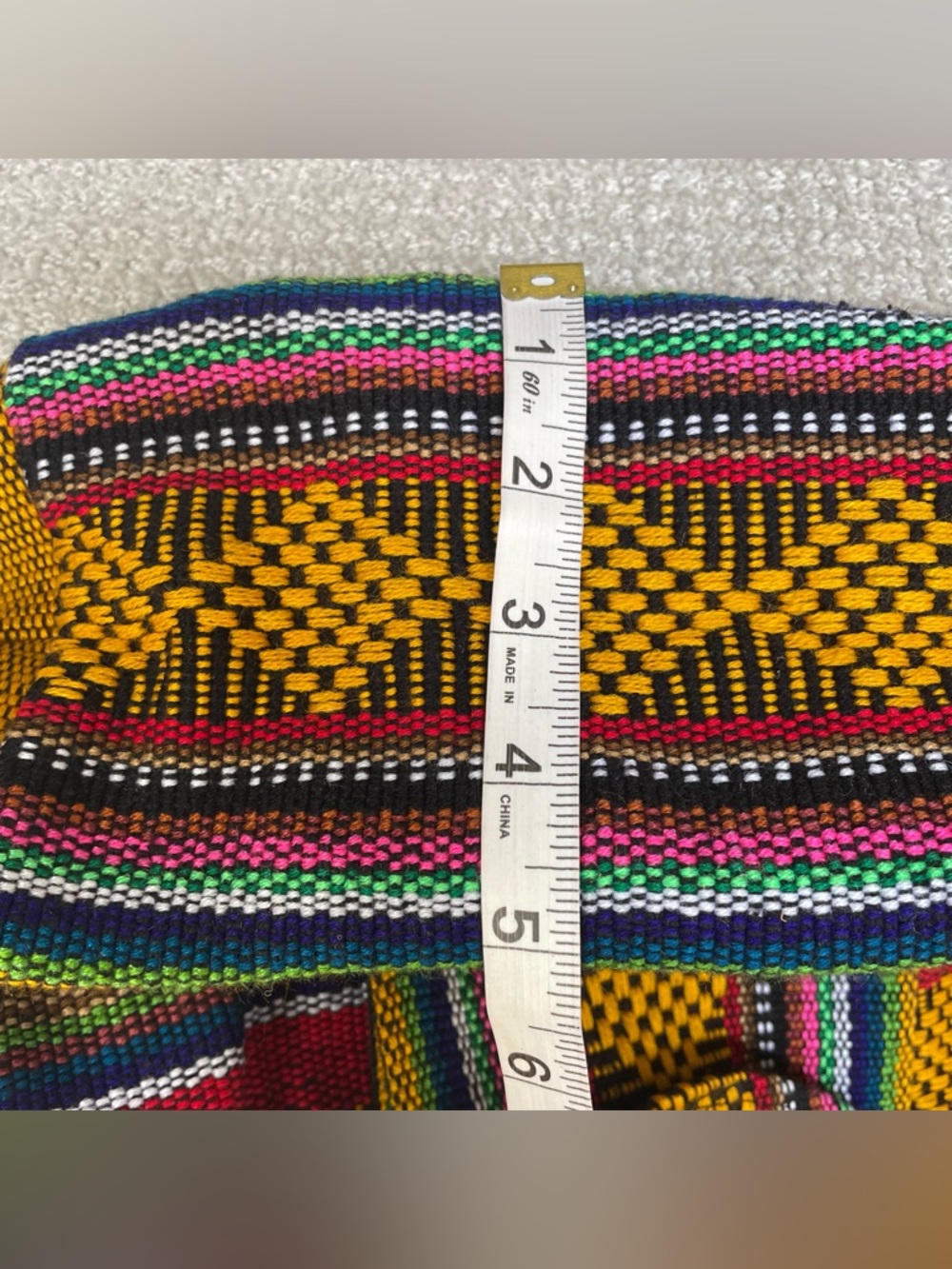 NWOT Artesanias Pinzon Mexican Woven Colorful Blanket Bag Backpack Boho Festival - Picture 12 of 12